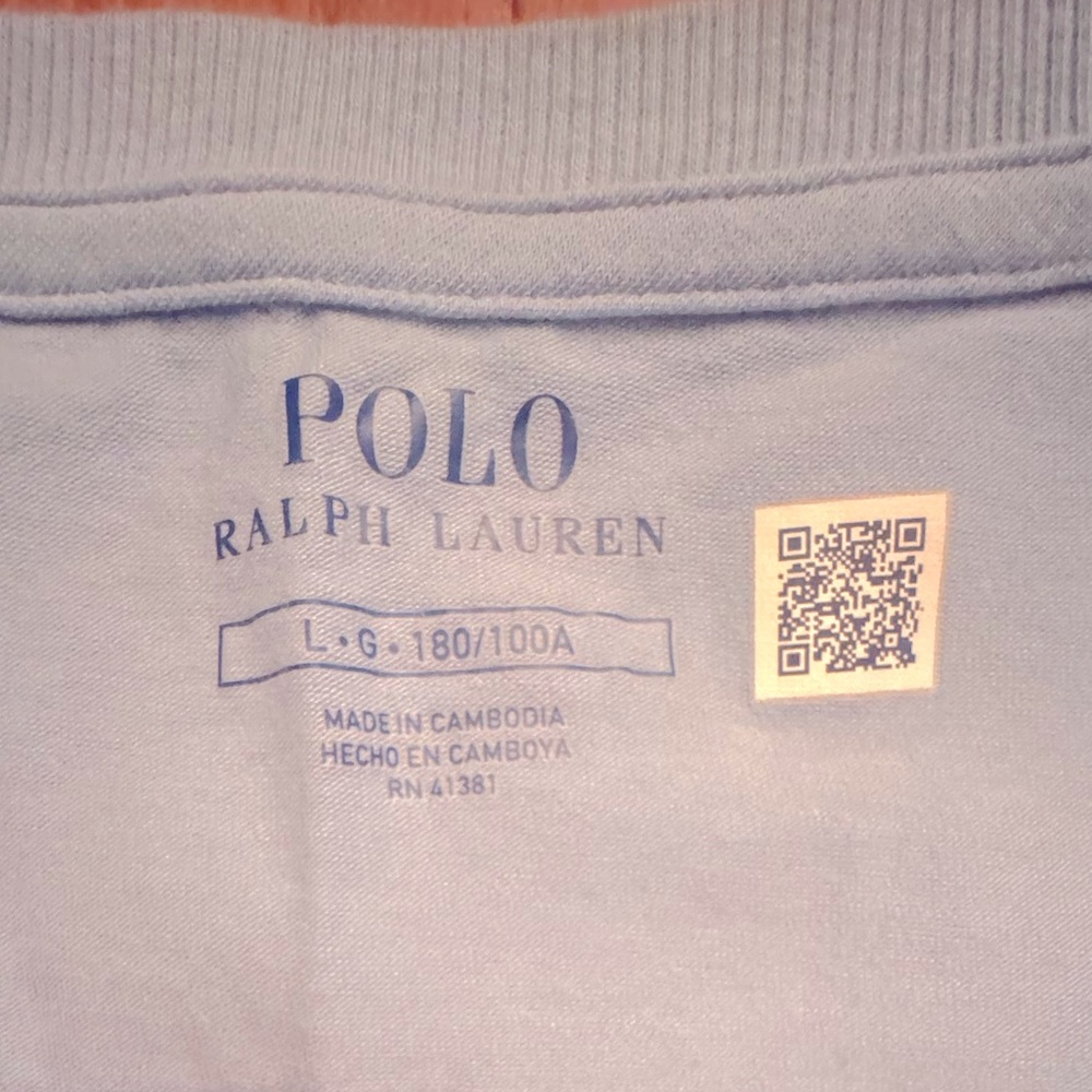 Polo Ralph Lauren Men’s Light blue sleep shirt‎ Size L - Picture 6 of 6